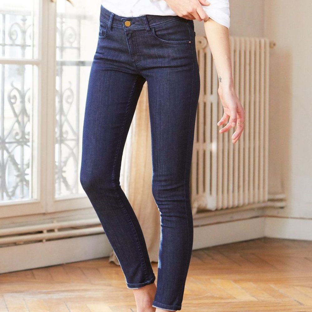 Sézane Jeans Perfect 7/8 Slim - Size 27, Indigo